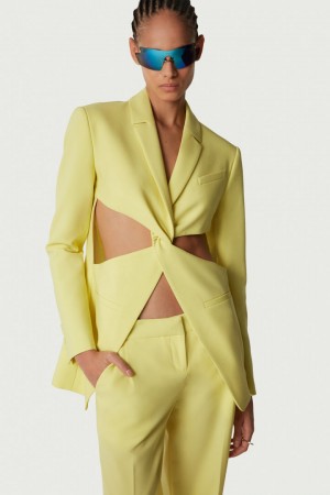 Chamarra Coperni Twisted Cut-Out Tailored Mujer Amarillos | 98402769