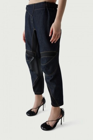 Pantalones Coperni Denim Carreras Mujer Azul Marino | 93825749