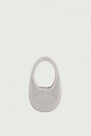 Swipe Bag Coperni Crystal-Embellished Mini Mujer Grises | 90728149