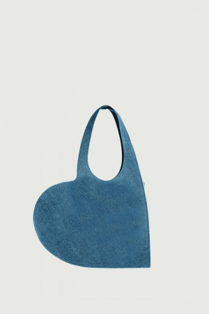 Tote Coperni Denim Mini Heart Mujer Azules | 62059749