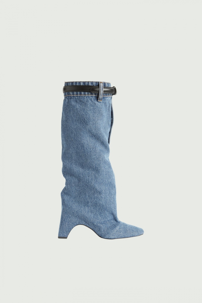 Botas Hasta La Rodilla Coperni Denim Mujer Azules | 26403179