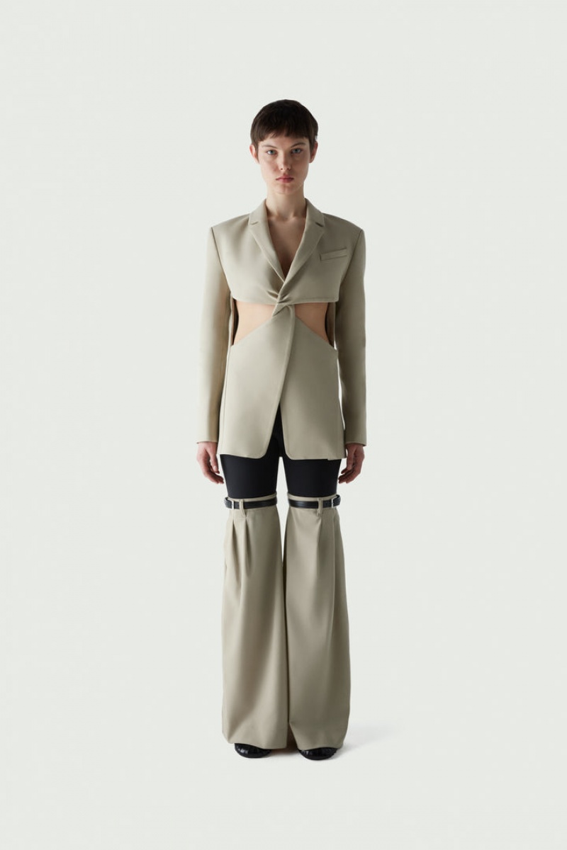 Chamarra Coperni Twisted Cut-Out Tailored Mujer Beige | 29180749