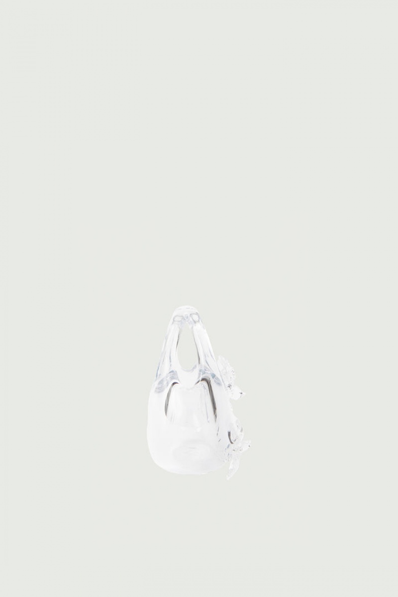 Glass Bags Coperni Flower Micro Baguette Mujer Blancos | 95847619