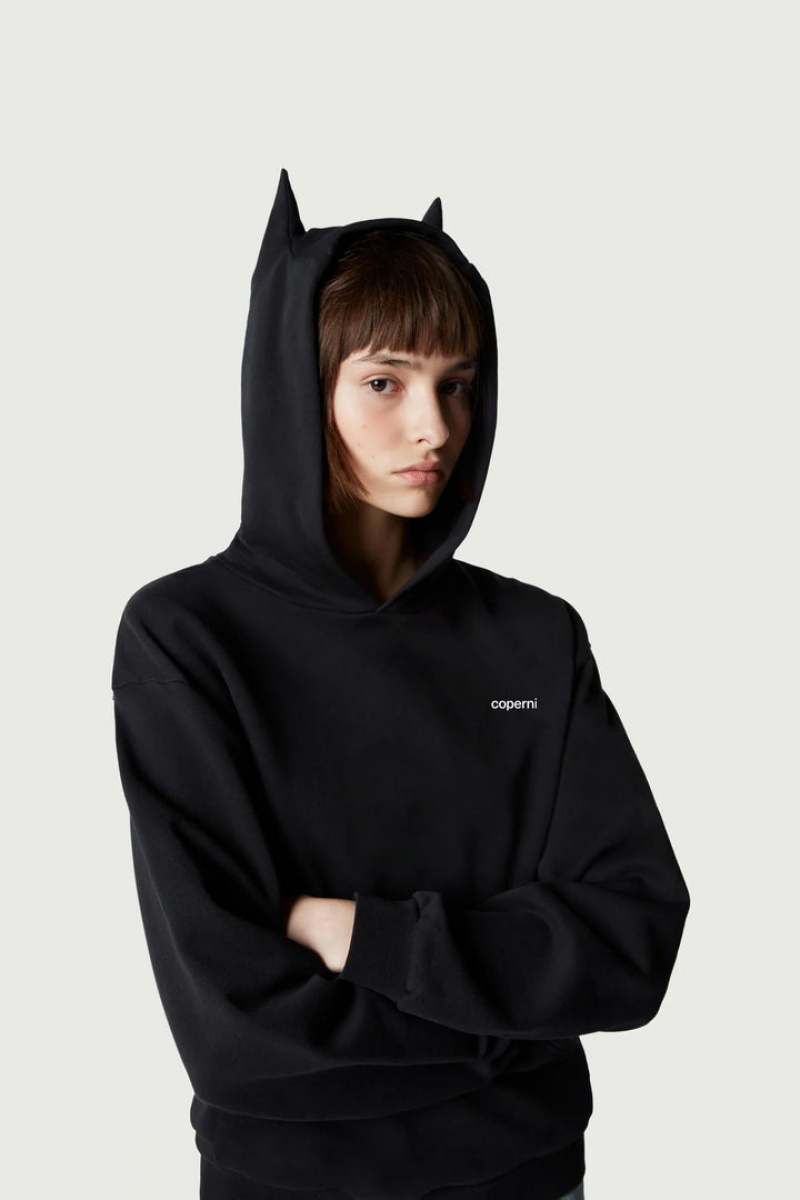 Sudadera con Capucha Coperni Horn Hoodie Mujer Negros | 63859079