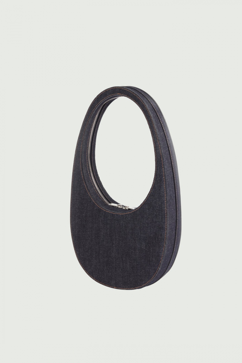 Swipe Bag Coperni Denim Mujer Azules | 23615049